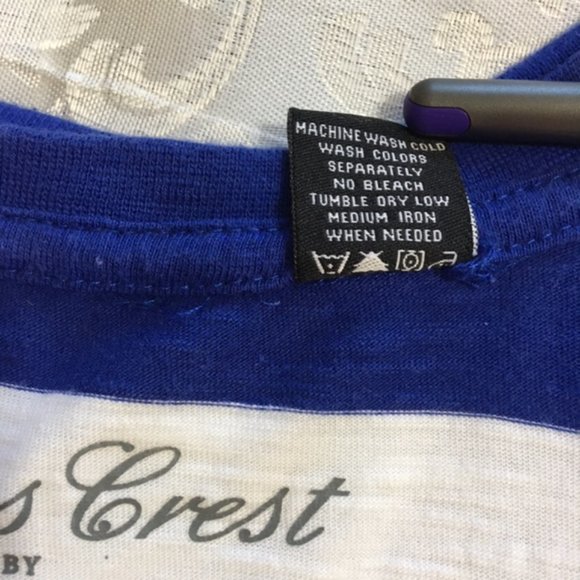 NWOT - English Laundry, Men, Crewneck T-shirt, Short Sleeve, White/Blue, size L - Picture 9 of 11